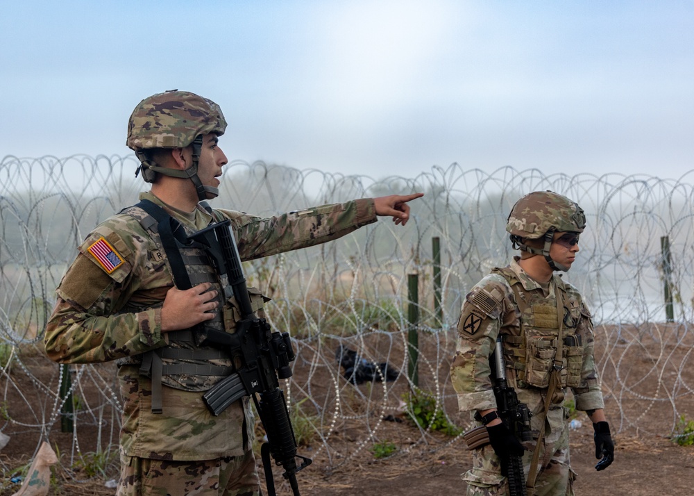 US Soldiers support southern border mission