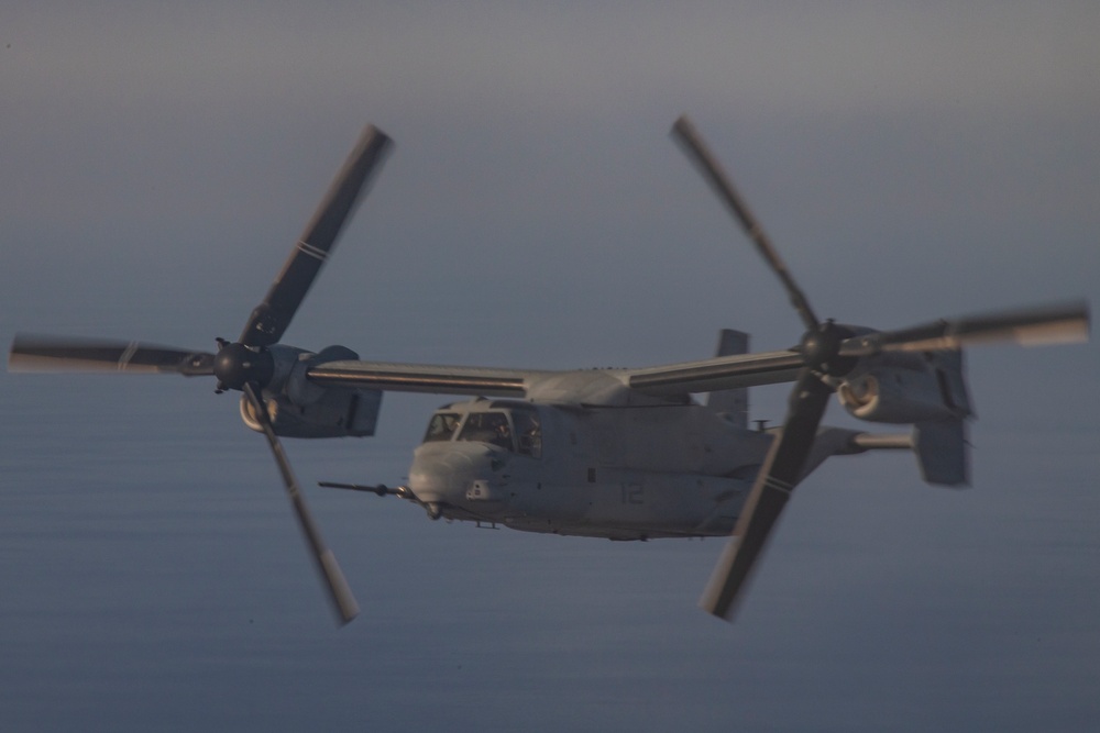 Iron Fist 25 | VMM-262 (Rein.) conducts Aerial Refuel of MV-22B Ospreys with C-130H