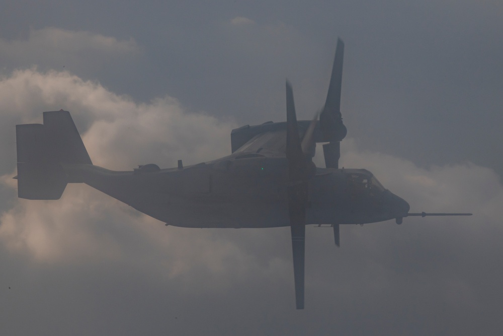 Iron Fist 25 | VMM-262 (Rein.) conducts Aerial Refuel of MV-22B Ospreys with C-130H