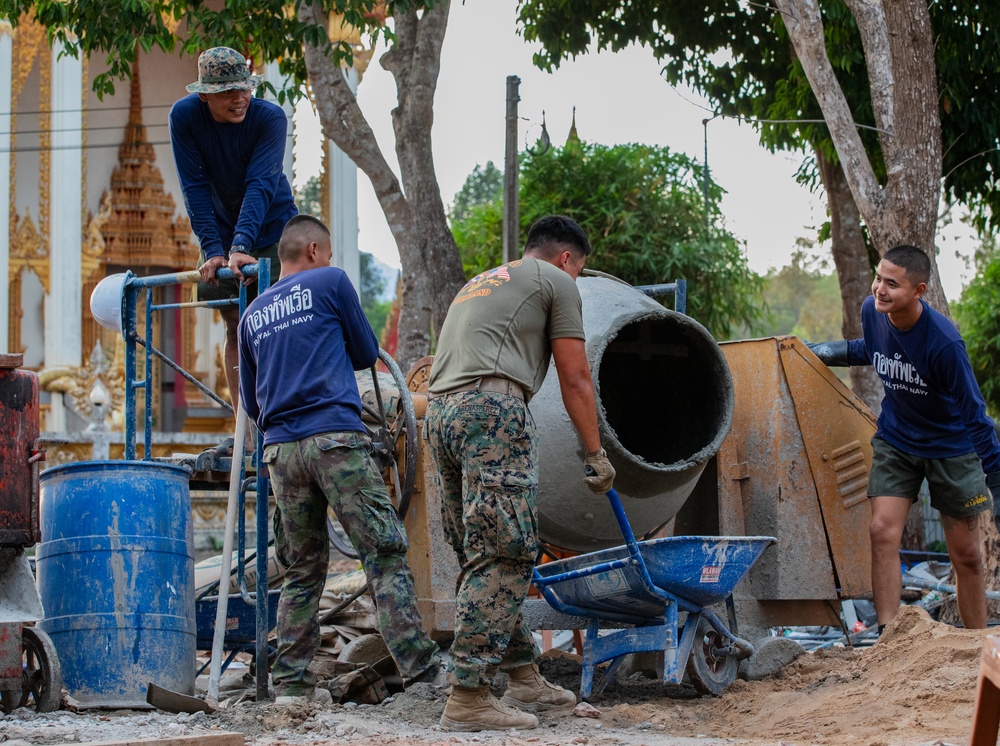 U.S. Marine, Thai, Japanese engineers strengthen partnerships through ENCAP site four construction