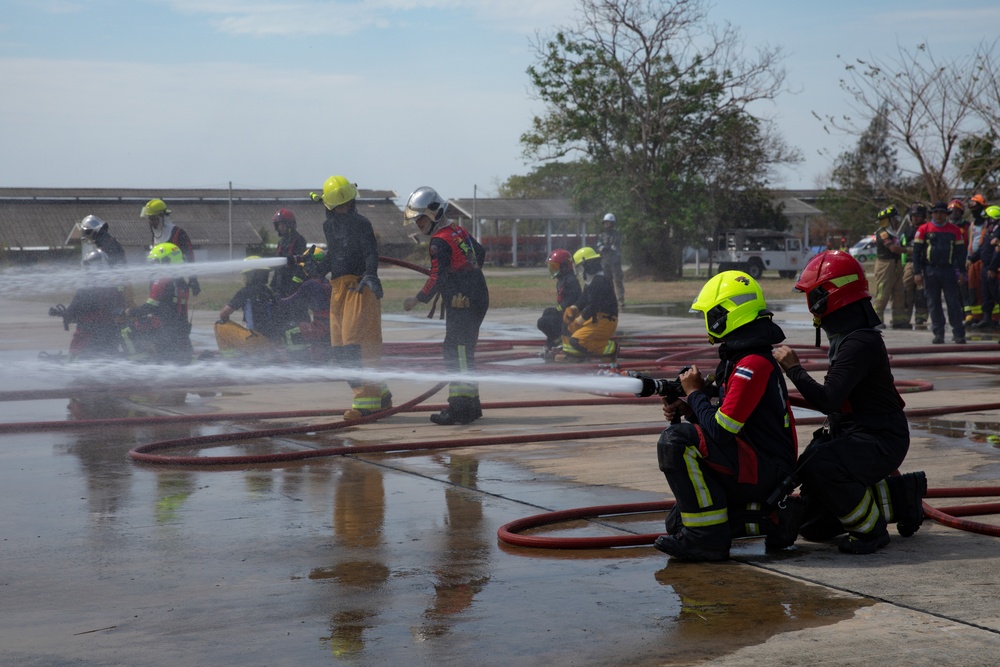 U.S. and Thai Armed Forces, Civilian agencies, and international partners train in disaster relief and humanitarian assistance during Exercise Cobra Gold 2025