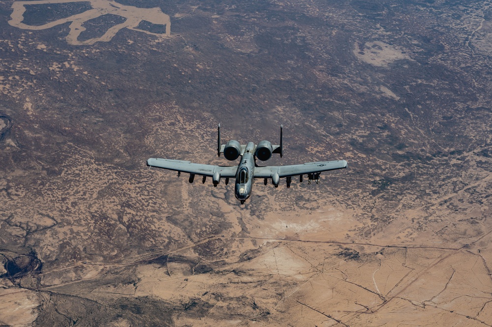 A-10 Thunderbolt II aircraft patrol skies over USCENTCOM AOR