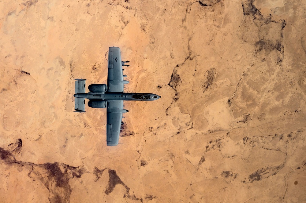 A-10 Thunderbolt II aircraft patrol skies over USCENTCOM AOR