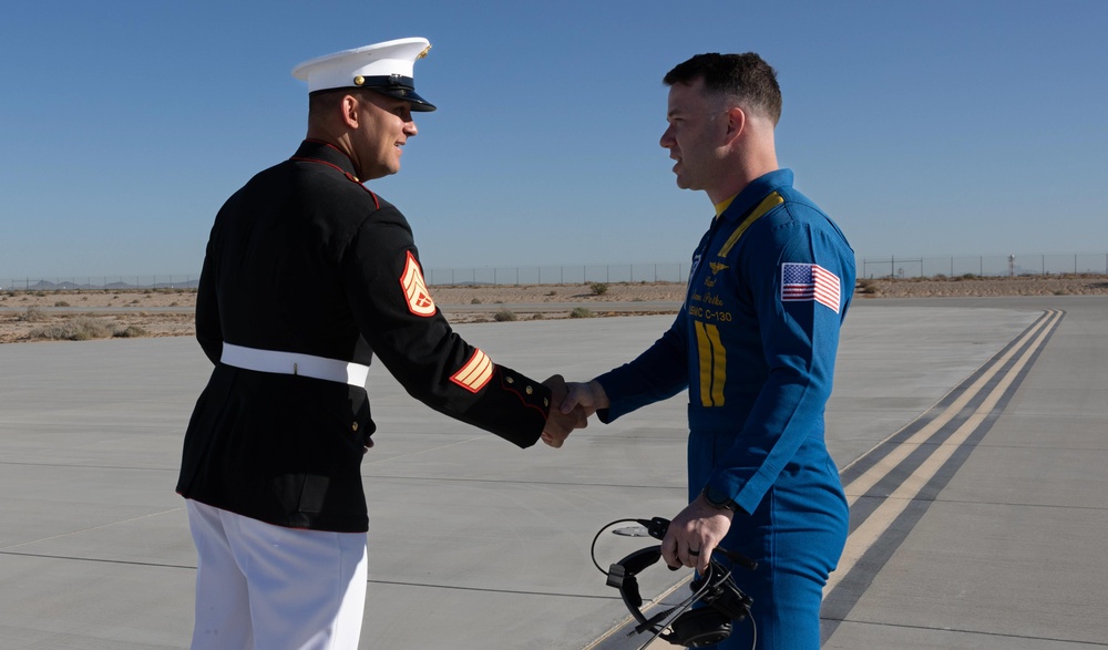 The Blue Angels and the Silent Drill Platoon visit MCAS Yuma 2025