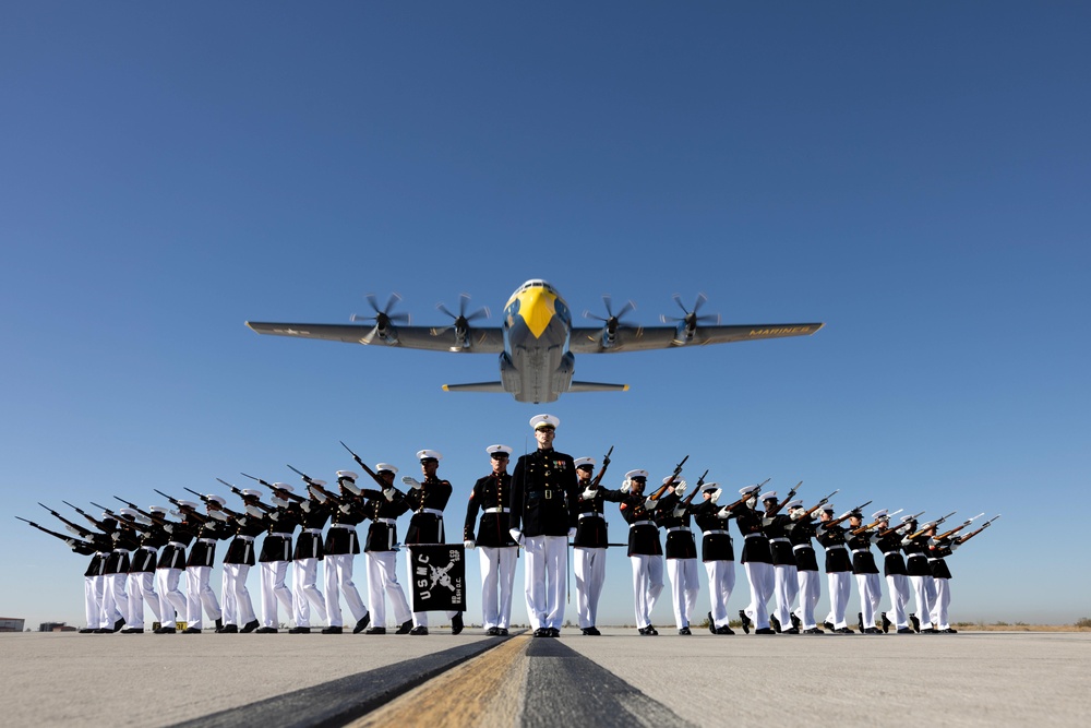 The Blue Angels and the Silent Drill Platoon visit MCAS Yuma 2025