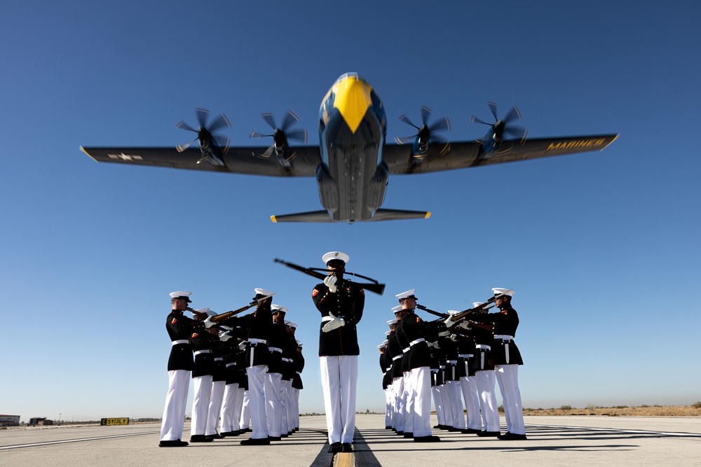 The Blue Angels and the Silent Drill Platoon visit MCAS Yuma 2025