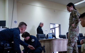 KFOR medics conduct a CLS class with Kosovo Police