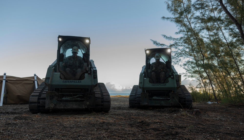 U.S. Marines with MWSS-272 construct an expeditionary landing zone in the Bahamas