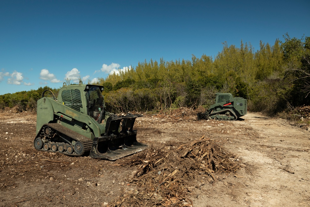 U.S. Marines with MWSS-272 construct an expeditionary landing zone in the Bahamas