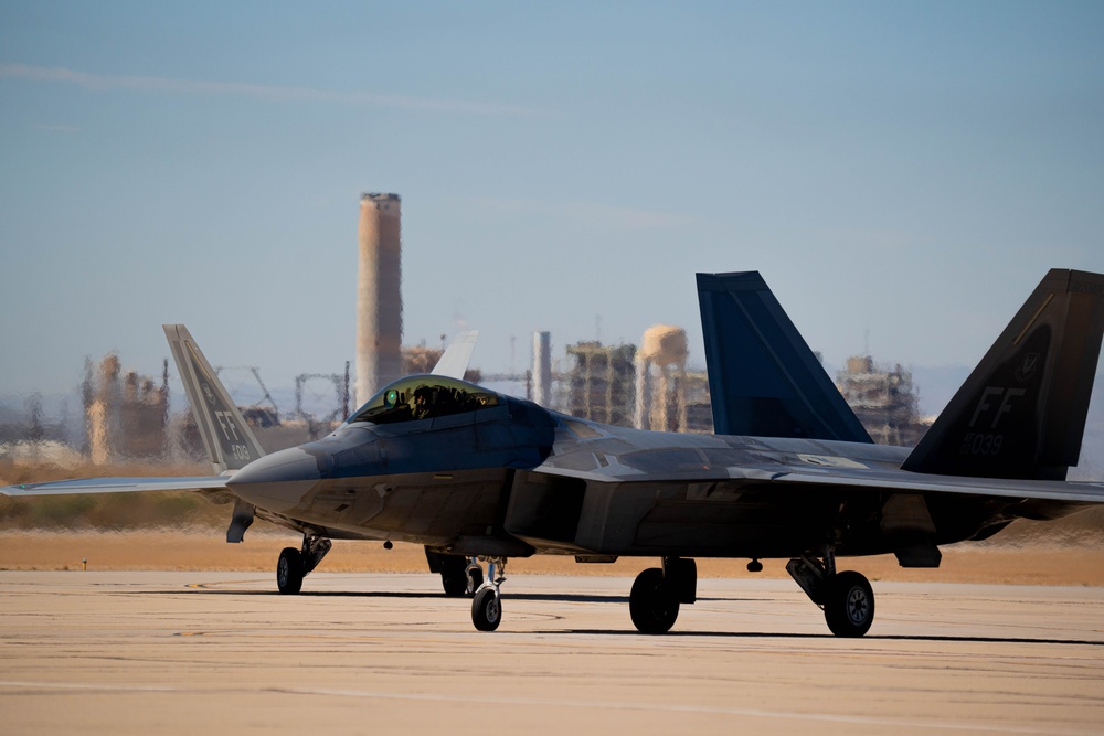 F-22 Demonstration Team arrives at Heritage Flight 2025