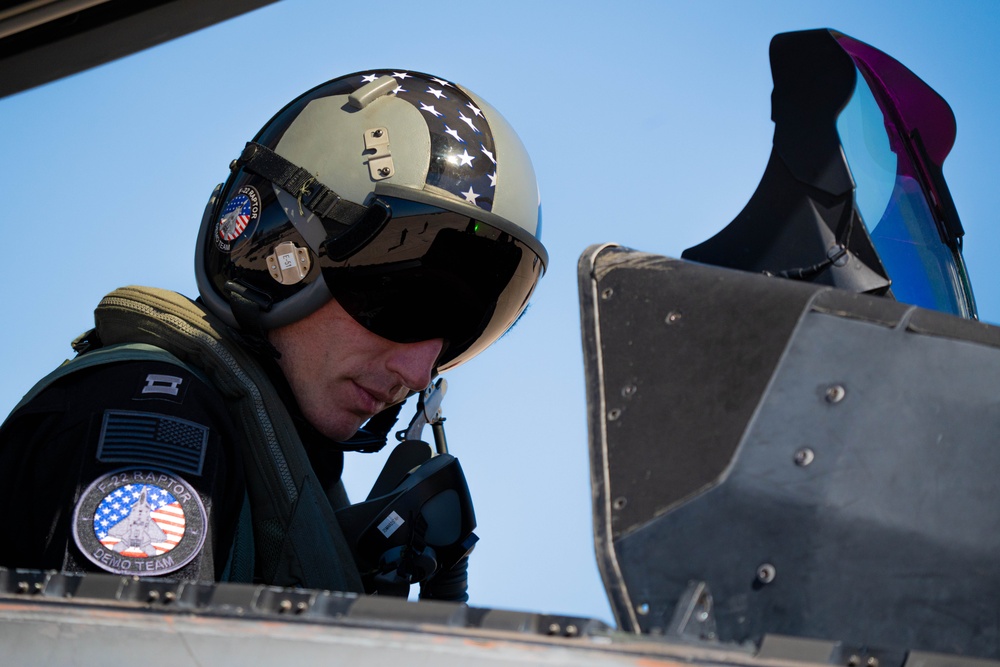 F-22 Demonstration Team arrives at Heritage Flight 2025