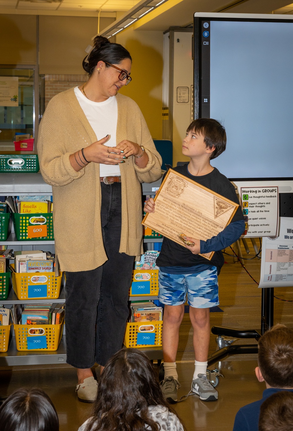 Nine year old awarded for lifesaving efforts