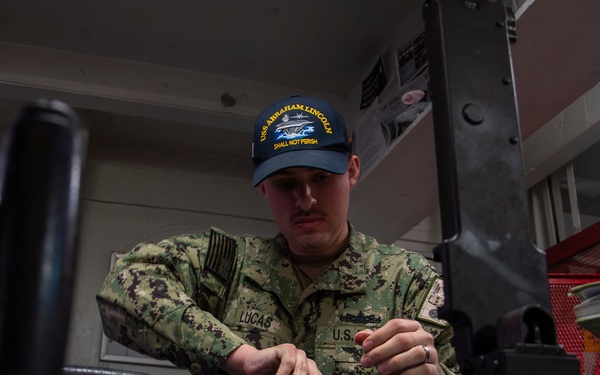 Abraham Lincoln conducts routine operations