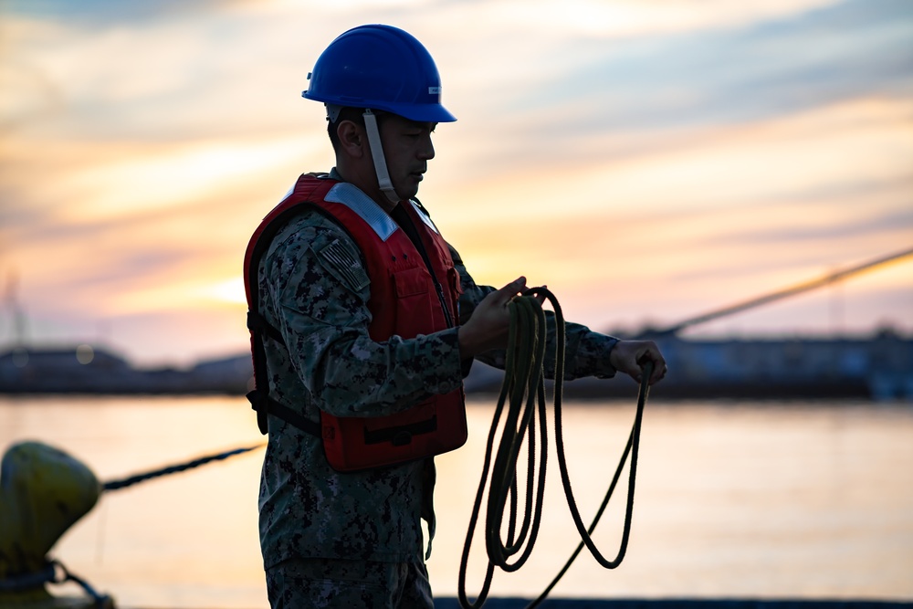 USS Fitzgerald (DDG 62) conducts a port call onboard Naval Base Ventura County