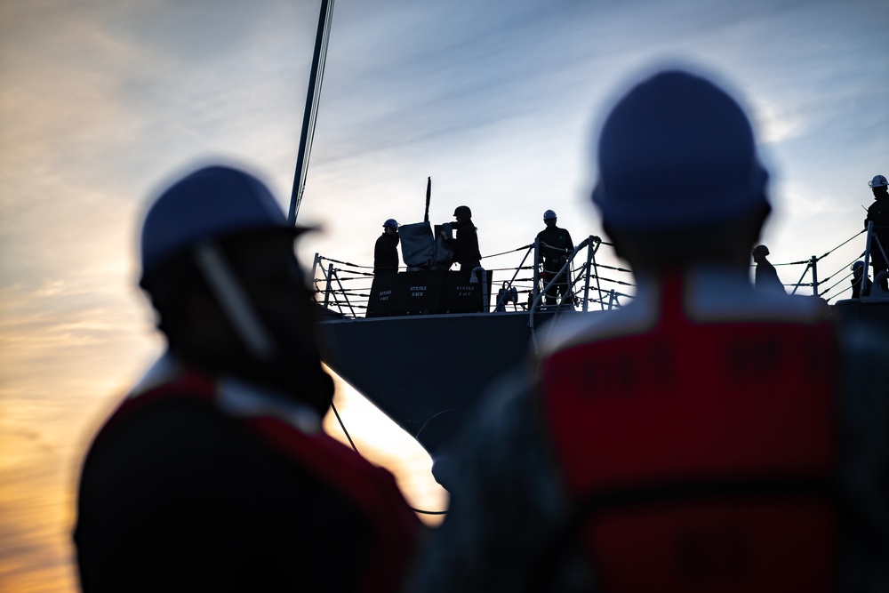 USS Fitzgerald (DDG 62) conducts a port call onboard Naval Base Ventura County