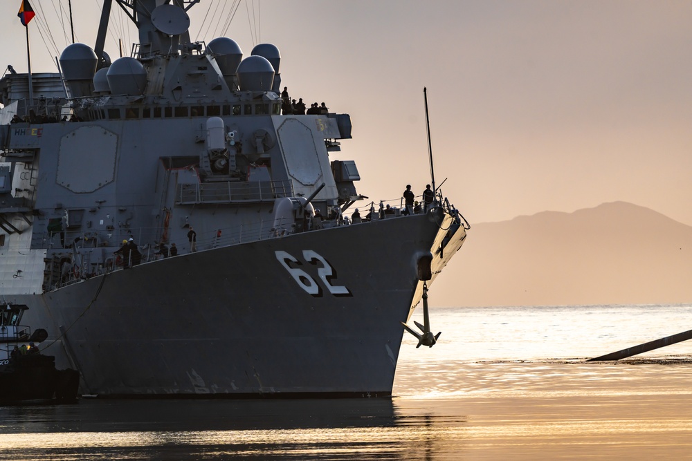 USS Fitzgerald (DDG 62) conducts a port call onboard Naval Base Ventura County