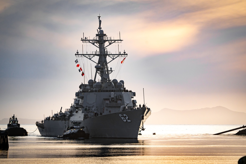 USS Fitzgerald (DDG 62) conducts a port call onboard Naval Base Ventura County