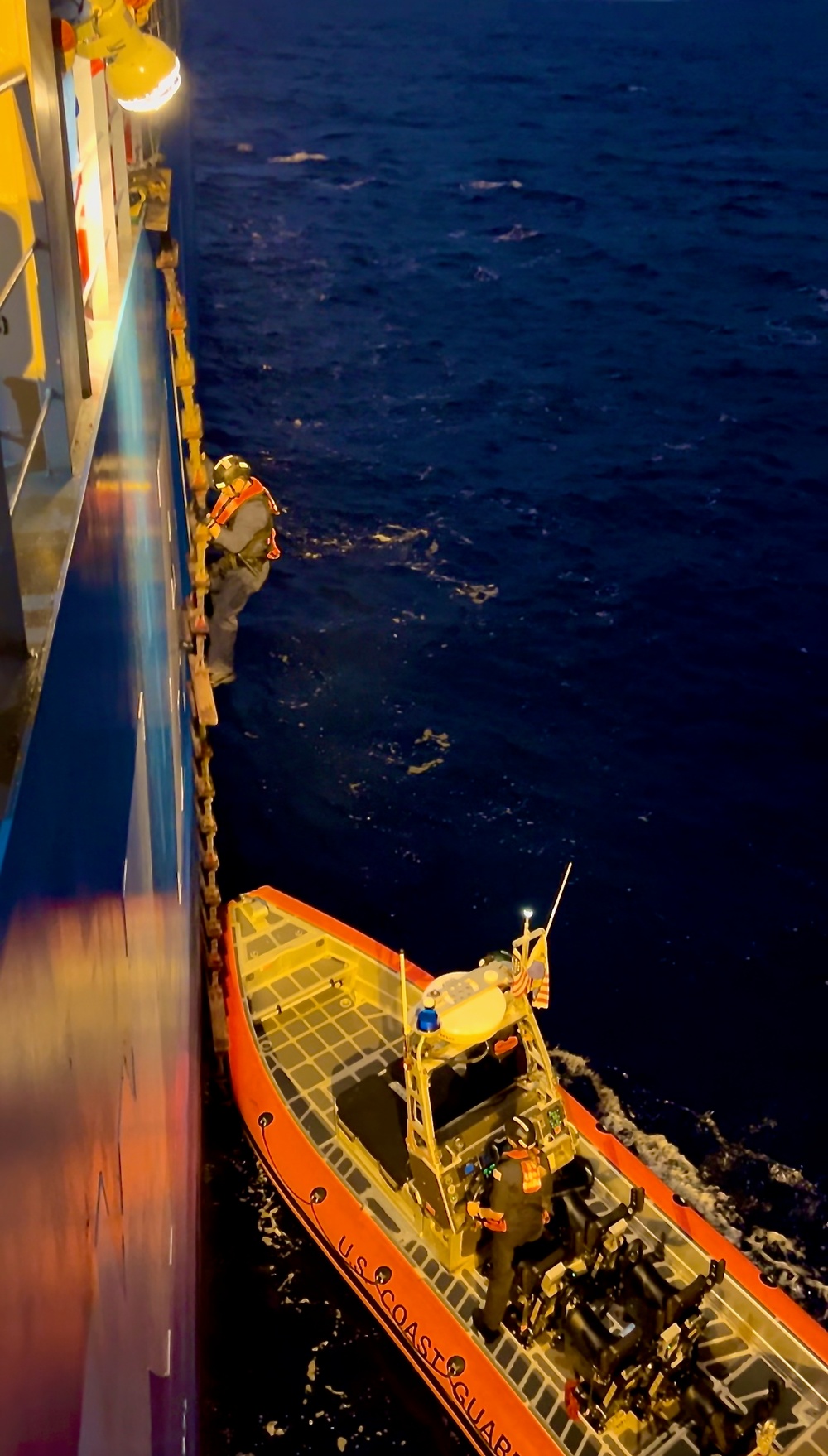 USCGC Myrtle Hazard (WPC 1139) crew conducts security boardings off Guam