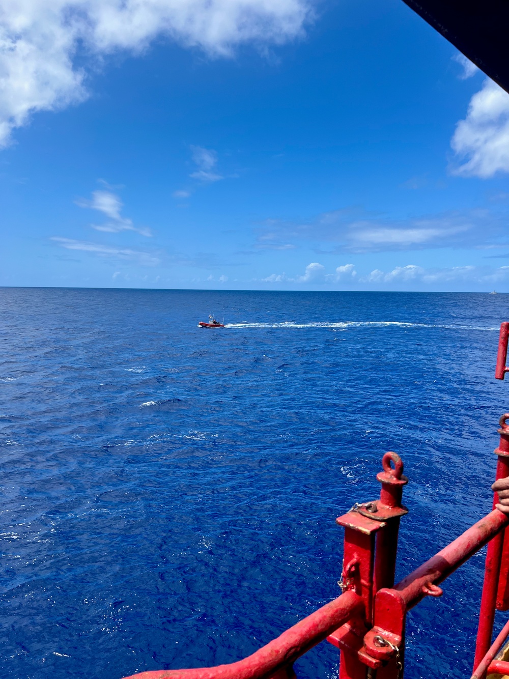 USCGC Myrtle Hazard (WPC 1139) crew conduct security boardings off Guam