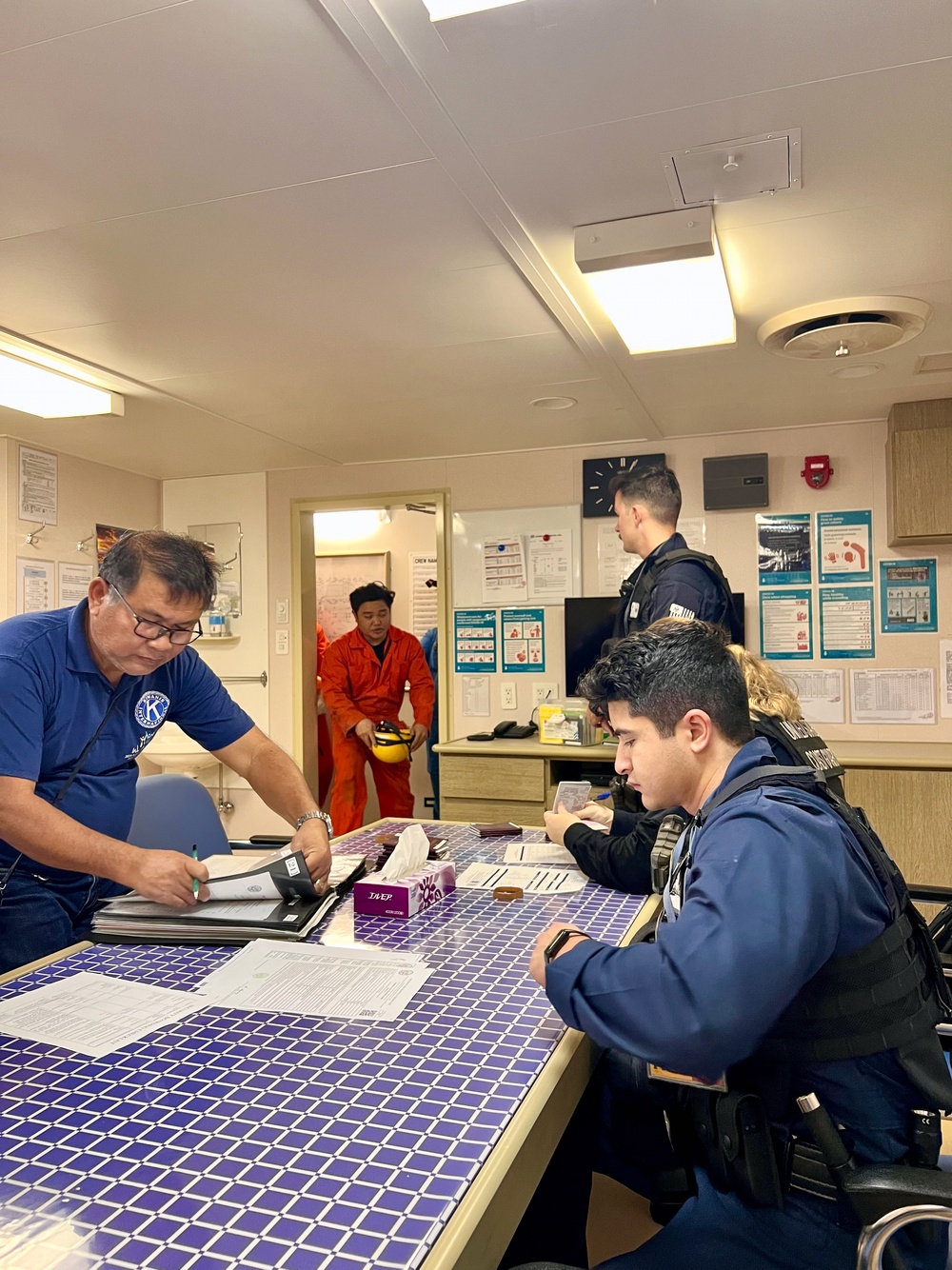 USCGC Myrtle Hazard (WPC 1139) crew conduct security boardings off Guam