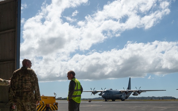 374 AW Leadership visits RNZAF Base Auckland during C-130J standup