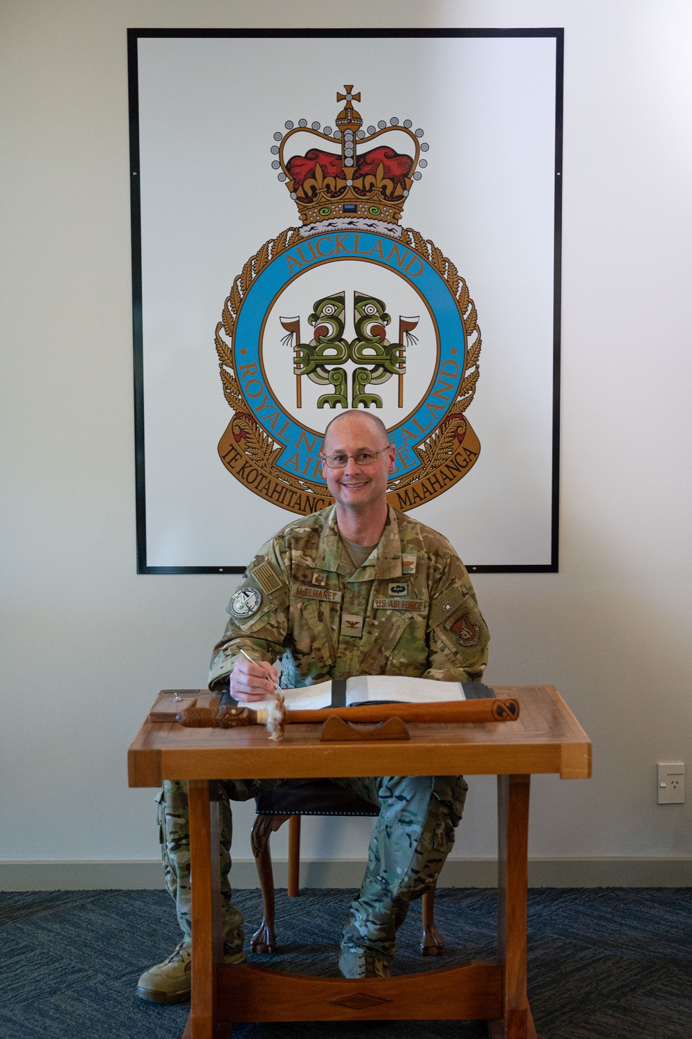 374 AW Leadership visits RNZAF Base Auckland during C-130J standup