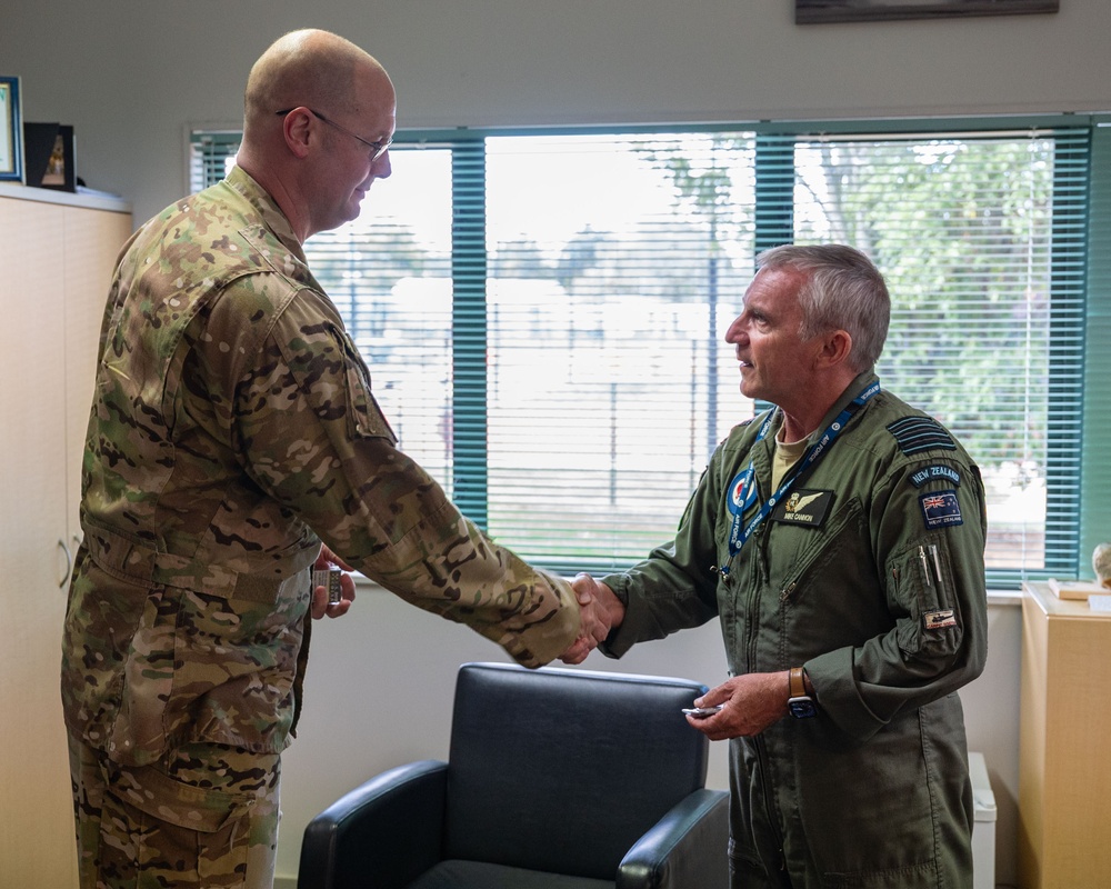 374 AW Leadership visits RNZAF Base Auckland during C-130J standup