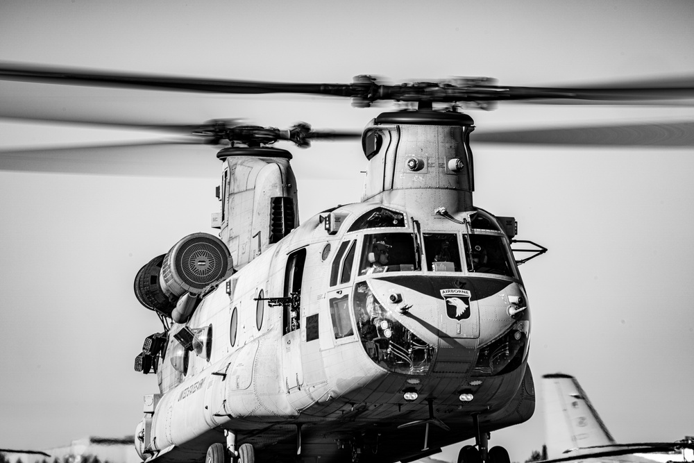 TF Nighthawk CH-47 Takes Flight