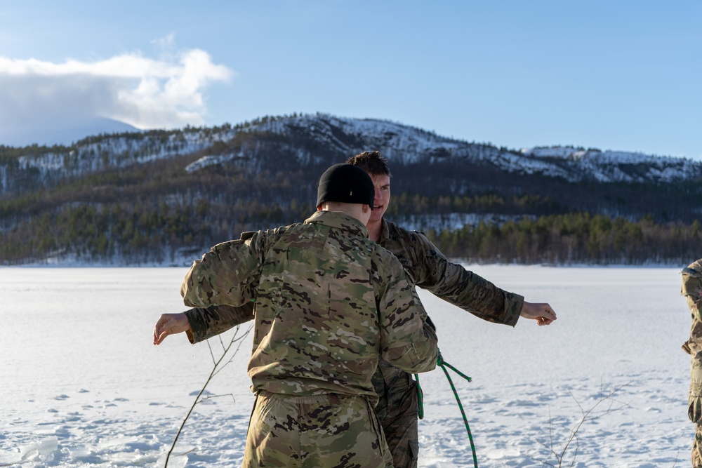 MLRS battalion conducts arctic cold water survival training with the Norwegian Army on exercise in Norway