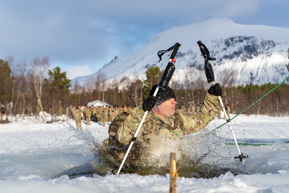 MLRS battalion conducts arctic cold water survival training with the Norwegian Army on exercise in Norway