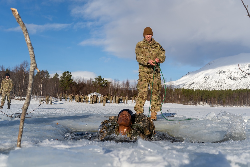 MLRS battalion conducts arctic cold water survival training with the Norwegian Army on exercise in Norway