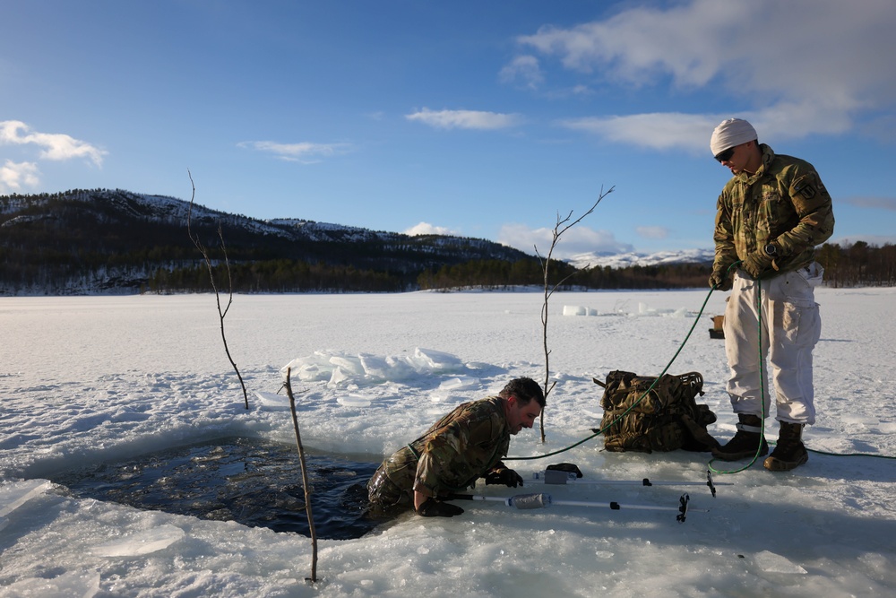 MLRS battalion conducts arctic cold water survival training with Norwegian Army on exercise in Norway