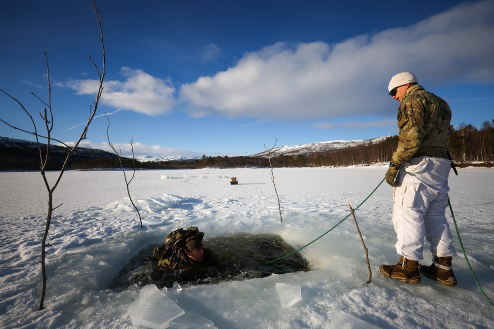 MLRS battalion conducts arctic cold water survival training with Norwegian Army on exercise in Norway