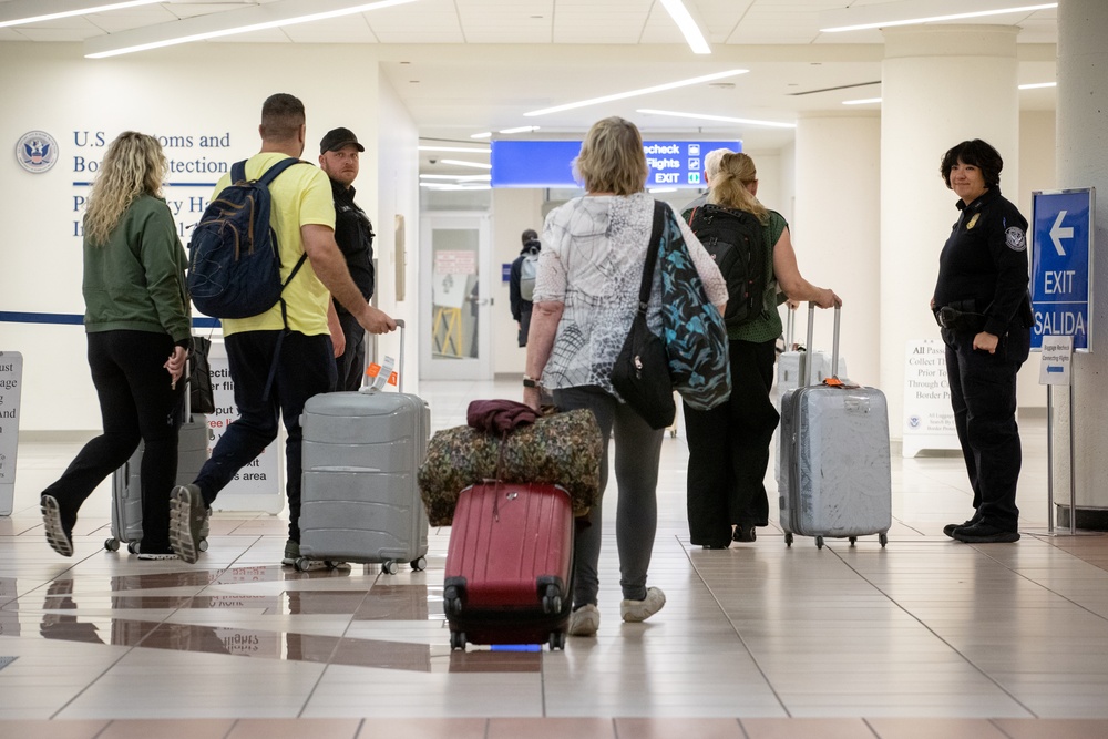 CBP operations at Phoenix Sky Harbor International Airport in Phoenix, Arizona
