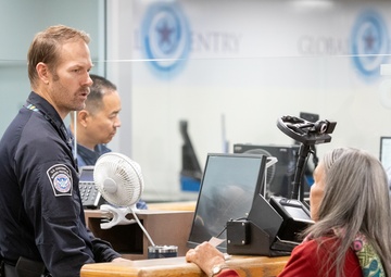CBP operations at Phoenix Sky Harbor International Airport in Phoenix, Arizona