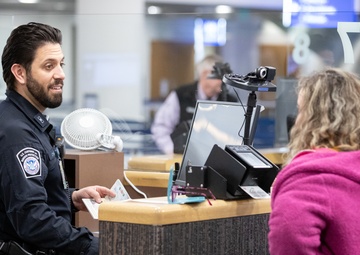 CBP operations at Phoenix Sky Harbor International Airport in Phoenix, Arizona
