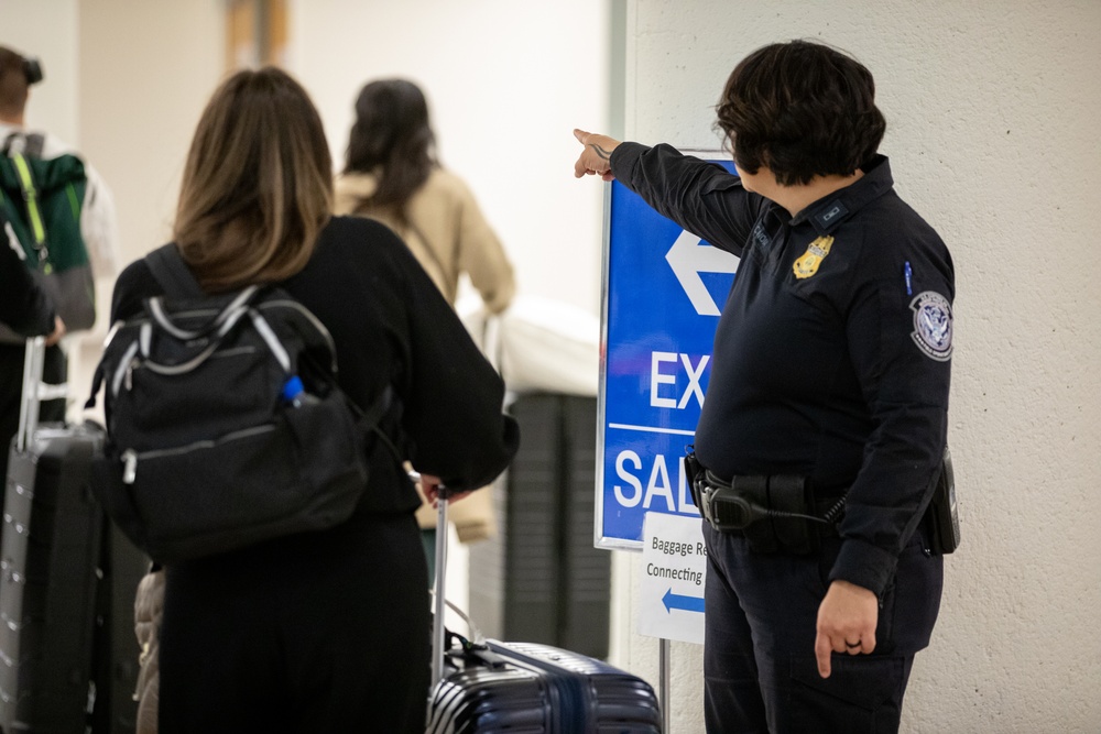 CBP operations at Phoenix Sky Harbor International Airport in Phoenix, Arizona