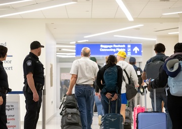 CBP operations at Phoenix Sky Harbor International Airport in Phoenix, Arizona