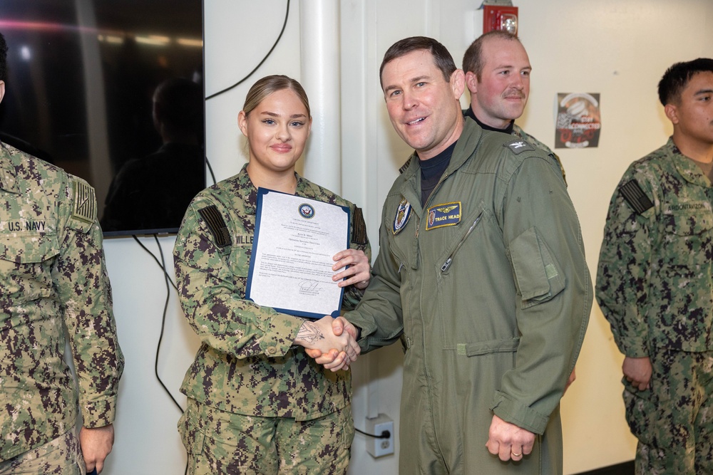 USS Bataan Sailors promoted to Petty Officer 3rd class