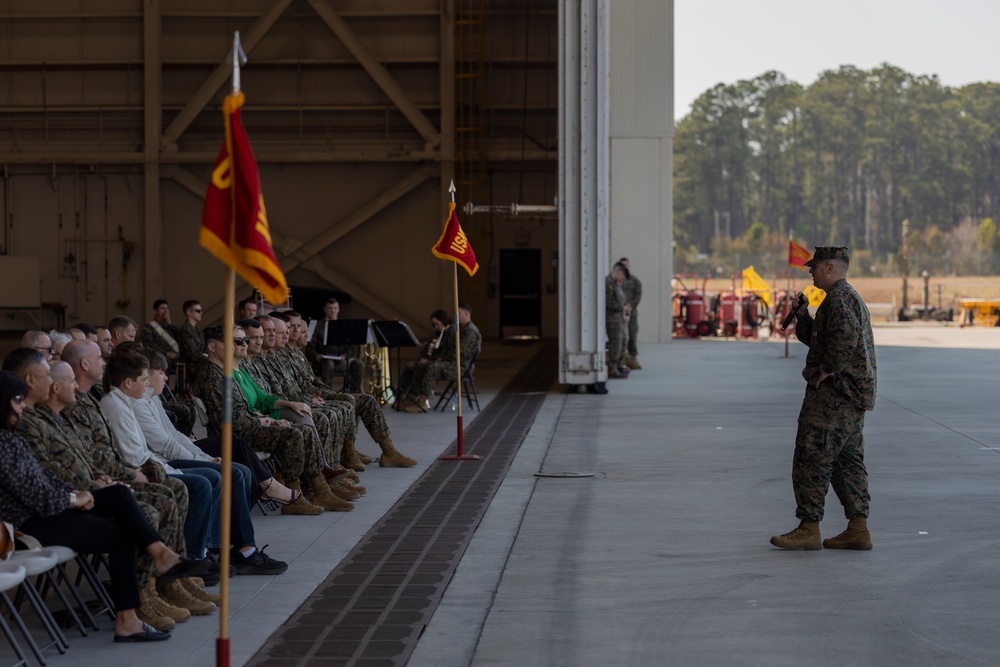 VMM-365 change of command ceremony