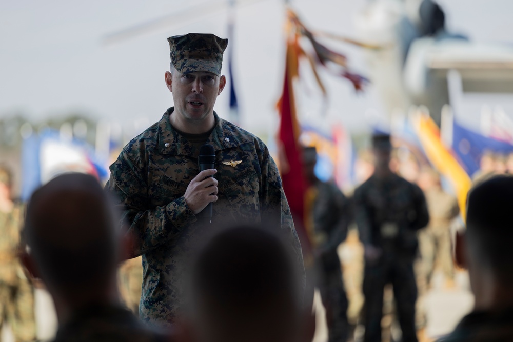 VMM-365 change of command ceremony