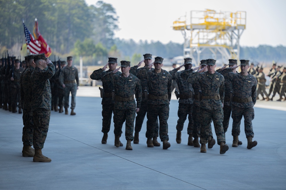 VMM-365 change of command ceremony