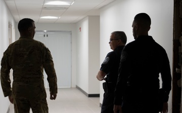 Col. Evaristo Orengo visits Customs and Border Protection facilities at SJU airport