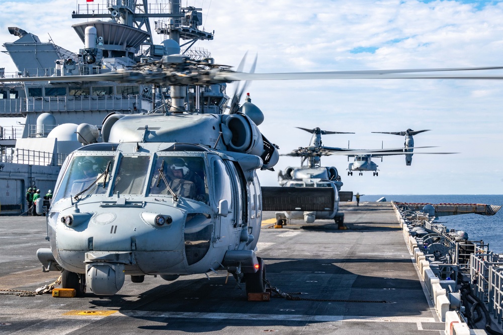 USS America (LHA 6) Conducts Flight Operations