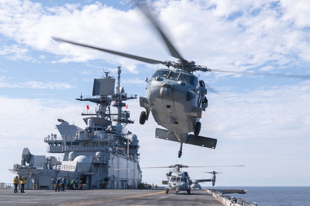 USS America (LHA 6) Conducts Flight Operations