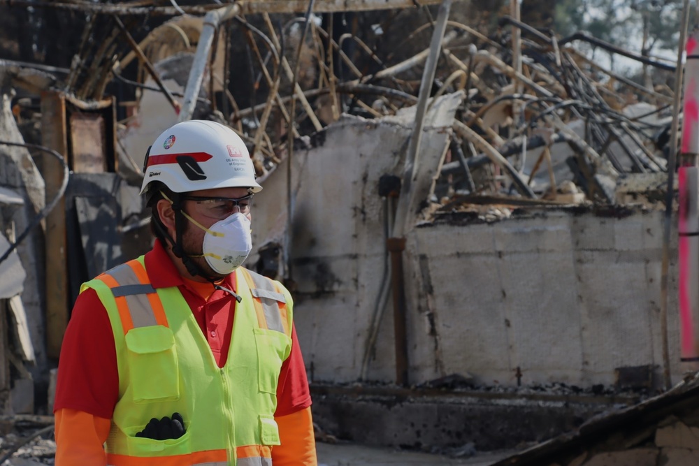 SPL Emergency Management Specialist surveys two schools burned in the Eaton Fires