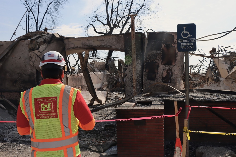 SPL Emergency Management Specialist surveys two schools burned in the Eaton Fires