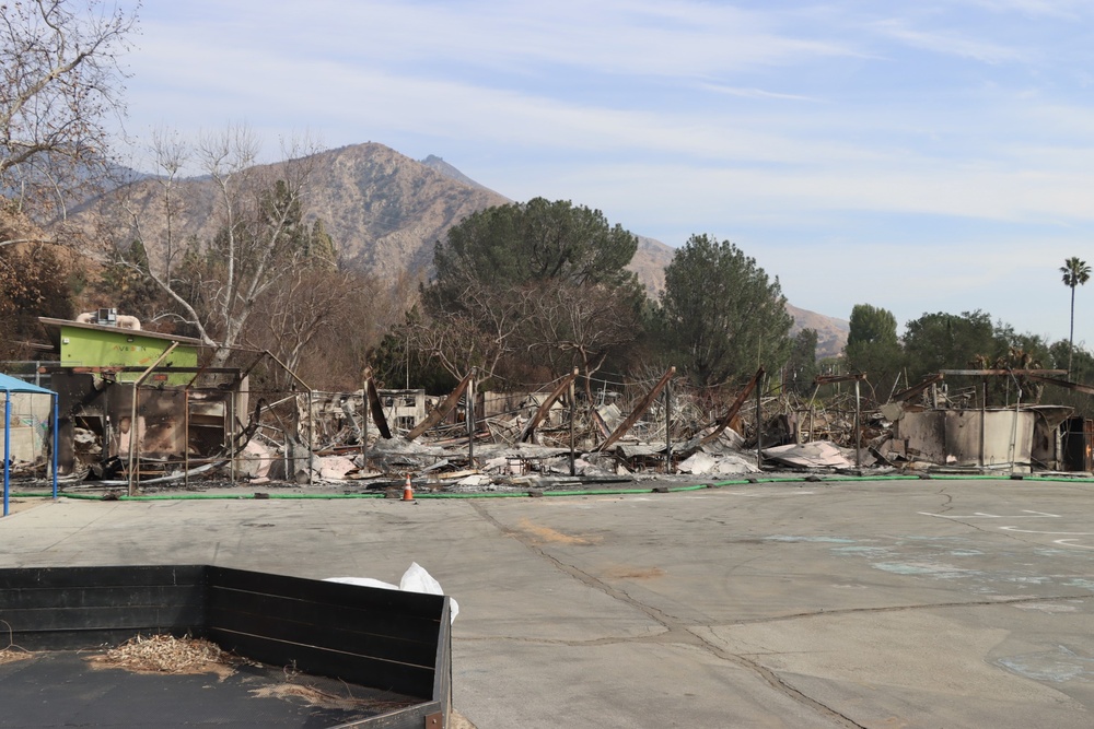 SPL Emergency Management Specialist surveys two schools burned in the Eaton Fires