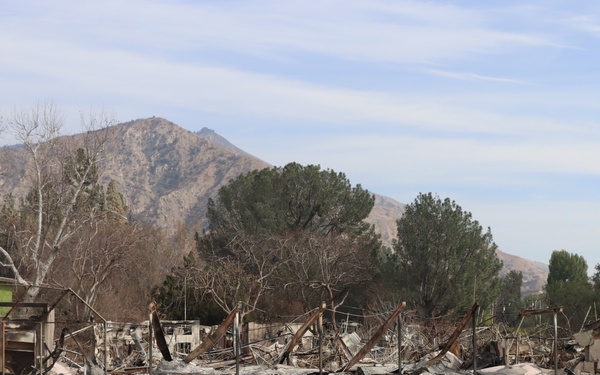 SPL Emergency Management Specialist surveys two schools burned in the Eaton Fires