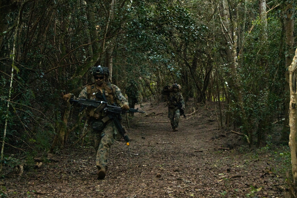 At the Crack of Dawn: Students at SOI-West Participate in the Advanced Infantry Marine Course at Kahuku Training Area